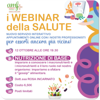 Webinar singolo con nutrizionista