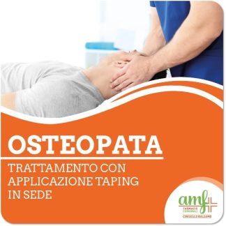 Osteopata - Trattamento con applicazione taping - in sede